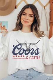 COORS AND CATTLE GRAPHIC SWEATSHIRT